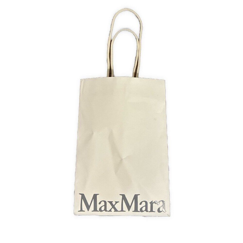 Max Mara White Gray Paper Shopping Bag